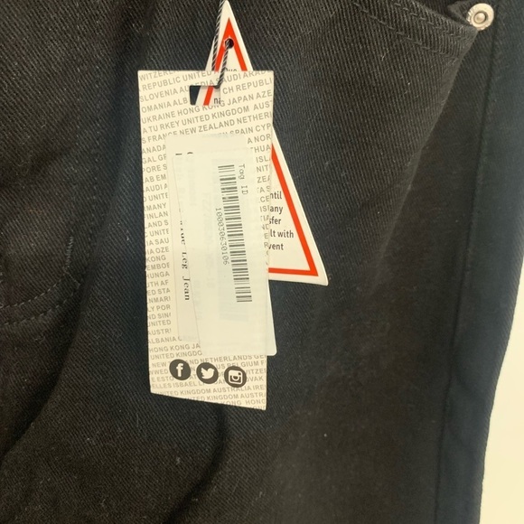 NWT BooHoo high rise, wide leg black jeans, size 6 Grunge Goth Whimsigoth - Picture 4 of 14